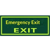Autocollants fluorescents de sécurité pour sorties d'incendie Dinghong, autocollants lumineux pour sol, signalisation d'évacuation, indicateur de direction, imperméables