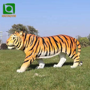 Estatua Popular de tigre de fibra de vidrio, estatua de <span class=keywords><strong>Animal</strong></span> de resina de tamaño real - Product Image 6