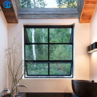 Ventana de Seguridad Exterior de Acero con Rejillas y Vidrio, Diseño Moderno y Sencillo, Precio Económico