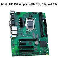 Carte mère industrielle JGINYUE 6-9TH-GK LGA1151 Multi ports COM M.2 NVMe DDR4 M-ATX pour PC de bureau de contrôle
