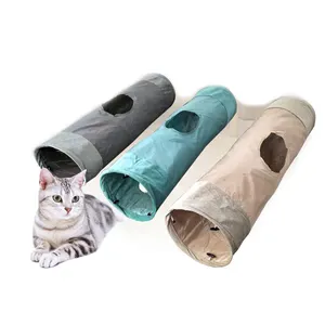 बिल्ली सुरंग इनडोर बिल्लियों के लिए पॉलिएस्टर खेल खिलौने बिल्लियों के लिए