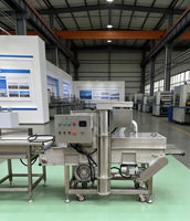 Machine entièrement automatique pour enrober les doigts de poulet, les bandes de poulet, la farine de pain, la poudre d'escalope, la machine à saupoudrer