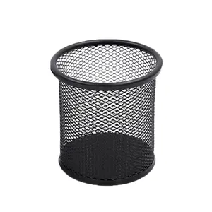 Promo custom hot sale metal mesh pen holder for wholesale