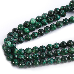 Wholesale Brazilian <strong>Emerald</strong> <strong>Drop</strong> <strong>Beads</strong> Emrald Round <strong>Beads</strong> Loose Stone <strong>Beads</strong> for Jewelry Making DIY - Product Image 2