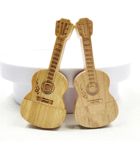 La chitarra in legno usb drive con logo laser usb pen drive memory stick per regalo personalizzato