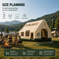 Tente gonflable géante personnalisée, imperméable et résistante à l'usure, avec airbag, adaptée au camping en plein air et aux zones de vacances