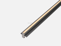Luminaire Linéaire Encastré pour Panneau Mural Décoratif Cannelé, Profil en Aluminium Noir, Éclairage Intérieur YB3004-21-1