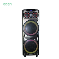 Caisson de basses amplificateur LED, double caisson de basses de 10 pouces, lampe clignotante colorée, haut-parleur en bois professionnel