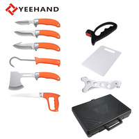 Yeehand Meilleure Vente Ensemble de Couteaux à Fileter le Poisson Ambidextres en Acier 3Cr13 de 9 Pièces pour l'Extérieur avec Clip de Transport Facile et Planche à Découper