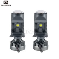 GOODZOOM Faro LED H4 de Luz Alta y Baja, Proyector Mini con Lente de 6000k Blanco, Foco LED H4 para Auto y Camioneta, 260W