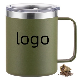 10 oz <b>Orange</b> Mugs for Printing Low Ball Fat Water Mugs with Lid Small Cute Coffee Mug Custom logo for Christmas Festival Cups - Product Image 5