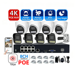 ระบบกล้องวงจรปิด OEM ODM 8MP 4K POE ชุดบันทึกภาพ NVR 8CH พร้อมระบบตรวจจับความเคลื่อนไหวของมนุษย์ มาตรฐานกันน้ำ IP66 รองรับโลโก้แบบกำหนดเอง - Product Image 1