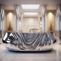Matériaux multifonctionnels imprimés en 3D avec miroir futuriste et revêtement par pulvérisation avec un sens de la technologie