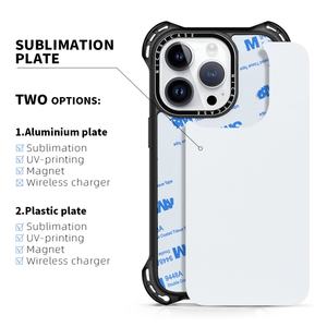 Coques de téléphone vierges pour sublimation, vente en gros, plaque en aluminium TPU 2D, coque de téléphone magnétique pour impression personnalisée par sublimation pour iPhone 15 - Product Image 2