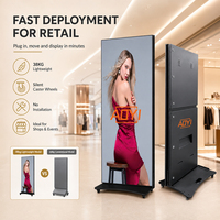 Pantalla LED P2.5 para Exteriores, Tipo Tótem, 640x1920mm, Plegable, Resistente al Agua IP65, 5000 Nits, para Centros Comerciales, Tiendas y Supermercados