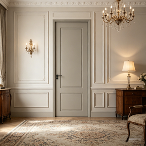 Portes de chambre personnalisées, style français, portes intérieures en bois massif multicouche laquées, pour chambres, hôtels et appartements - Product Image 2