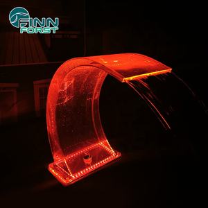 Cascada acrílica de <span class=keywords><strong>acero</strong></span> inoxidable artificial para exteriores - Product Image 3