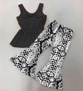 Conjuntos de 2 Piezas para Niñas, Diseño Nuevo 2020, con Lazo, Tallas Grandes, Listos para Enviar, Ropa al por Mayor para Bebés y Niños Pequeños - Product Image 6