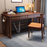 Nuevo Conjunto de Silla y Escritorio de Madera Maciza Estilo Chino, de Lujo Ligero y Alta Gama, para Computadora de Escritorio, Hogar, Oficina, Estudiantes