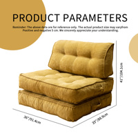 Bequemes Relax-Sofa mit Knopfheftung, Modernes Stoffsofa mit Schwammfüllung, Klappbares Schlafsofa, TV-Lounge-Möbel für Villa und Schule