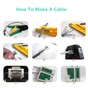 Kit d'outils de testeur de câble réseau comprenant un tournevis à dénuder le connecteur <span class=keywords><strong>RJ45</strong></span> pince à sertir pour ordinateur-pièces de télé<span class=keywords><strong>communication</strong></span> - Product Image 2