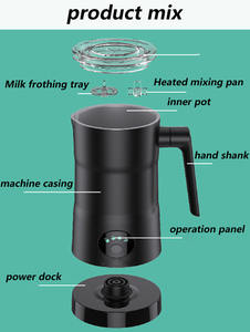 Heißer Kalt rührer Elektrischer Haushaltsmilch-Heiz maschinen mixer Kaffee mischer Schaum maschine Milch auf schäumer - Product Image 3