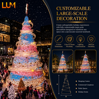 Guirlande lumineuse de Noël extérieure Luming 50 pieds, longueur personnalisable, 250 LED, IP65, température de couleur multiple, qualité commerciale, facile à installer