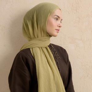 Alta calidad estilo étnico Modal arrugado Hijab estampado geométrico ligero rayón bufanda para uso diario playa viaje diseñado para - Product Image 4