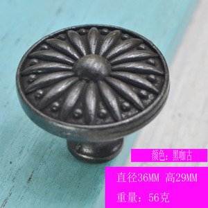 Zechen Furniture Handle Round Zinc Alloy 32mm Diameter Drawer <b>Knob</b> European Style Antique Finish - Product Image 4