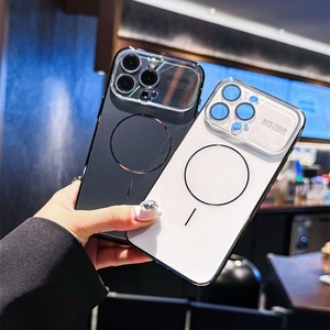 เคสโทรศัพท์แบบแม่เหล็กติดกระจกฝ้าหน้าต่างขนาดใหญ่รุ่นใหม่ พร้อมฟิล์มเลนส์กระจก สำหรับ iPhone 12 13 14 15 16 17 Pro Max 17Air - Product Image 5