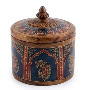 Tarro de Té de Cerámica Oriental Vintage con Tapa, Caja de Almacenamiento Decorativa, Recipiente para Té, Café, Especias, Hecho a Mano, Personalizado, Capacidad de 1-3L - Product Image 1