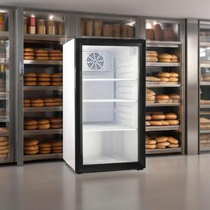 Réfrigérateur <span class=keywords><strong>Vitrine</strong></span> Vertical 90L avec Porte Vitrée, Capacité 56 Bouteilles, 3 Étagères, Classe Énergétique A, Réfrigérateur de Présentation de Boissons pour Magasin - Product Image 6