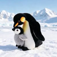 Nouvelle conception de peluche pinguin mère et fils, jouet en peluche réaliste d'animal marin, peluche personnalisée