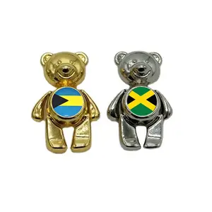Customized Logo Metal Bear Travel Gift Island Beach Bahamas Souvenir Fridge Magnet