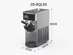 Macchina Professionale per Gelato Soft da Banco 220V, Monobocca in Acciaio Inox, per Caffetterie e Negozi di Snack - Product Image 3