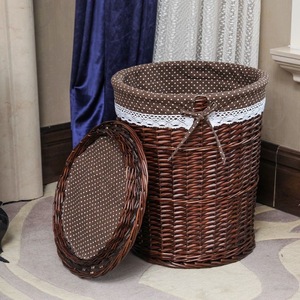 Cestas de Almacenamiento Multiusos de Mimbre Tejido a Mano, Ecológicas y Duraderas, Tipo Soporte, para Uso en el Hogar y Hoteles, Baño, Lavandería, Armario - Product Image 4