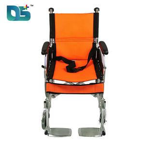 アルミ合金フレームPUタイヤシートメッシュ調整可能ペダル折りたたみ背もたれナースブレーキ手動車椅子 - Product Image 6