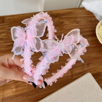 Nouveau serre-tête papillon fait main pour enfants, accessoires de coiffure princesse pour filles