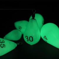 Diverses tailles 18/30/45/60/75/112/131/150g poids de pêche au plomb lumineux pour accessoire de pêche sur glace Sea Lake River Stream