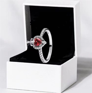 <span class=keywords><strong>Anello</strong></span> Placcato <span class=keywords><strong>Argento</strong></span> <span class=keywords><strong>925</strong></span> all'Ingrosso, <span class=keywords><strong>Anello</strong></span> in Oro Rosa <span class=keywords><strong>con</strong></span> Cuore Rosso Brillante in <span class=keywords><strong>Pietra</strong></span> Naturale per Gioielli da Donna, Festa, OEM - Product Image 3