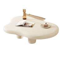 Ensemble de meubles de salon de luxe en marbre, meuble TV relevable italien moderne et table basse en fer et bois