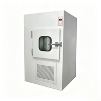 Nouvelle boîte de transfert pour salle blanche avec interverrouillage électronique, filtre HEPA, douche d'air, fenêtre de transfert, panneau de commande numérique de laboratoire, double porte, 1200 CFM