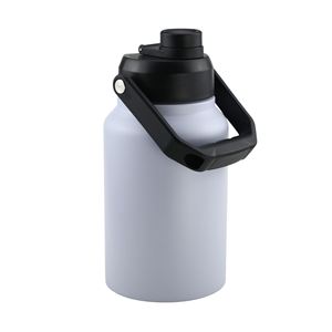 Bouteille d'eau de sport pour la gym, 64 oz, 128 oz, en acier inoxydable, thermos isolé sous vide avec couvercle à poignée - Product Image 2