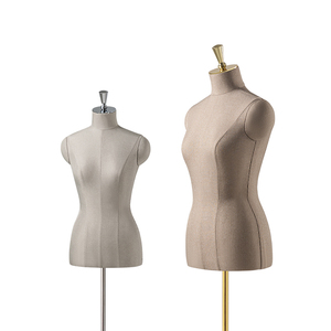 Traje femenino de busto de cuerpo superior de <span class=keywords><strong>media</strong></span> <span class=keywords><strong>escala</strong></span> de gama alta Maniquí de torso de tela cubierta para traje de negocios - Product Image 6