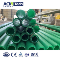 Ligne d'extrusion de tuyaux HDPE PE LDPE PPR EPE de 16-110 mm avec moteur et boîte de vitesses, machine de fabrication à triple vis hautement automatisée