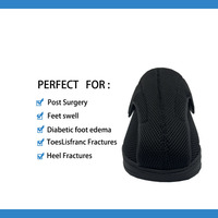 Sepatu Terapi Diabetes Premium Lebar Ekstra, Bagian Atas Berbahan Mesh Bernapas, Sol Karet Anti Selip untuk Penderita Tulang Kaki Besar