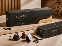 Caja de Cartón Plegable Personalizada para Cápsulas de Café, para Marcas de Café