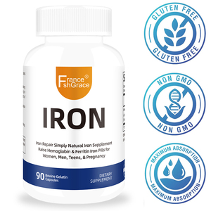 ผู้ผลิตอาหารเสริมธาตุเหล็ก 20 มก. ช่วยเสริมสร้างภูมิคุ้มกัน ผลิตพลังงาน แร่ธาตุสำคัญ บรรจุ 90 แคปซูล - Product Image 3