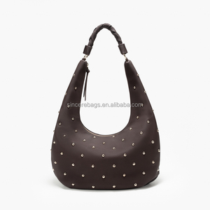 Nouveau Sac à Main Hobo Demi-Lune en Cuir Véritable pour Femme 2026, Design Vintage de Luxe, Bandoulière Chaîne, Portable, Effet Peau de Serpent - Product Image 1