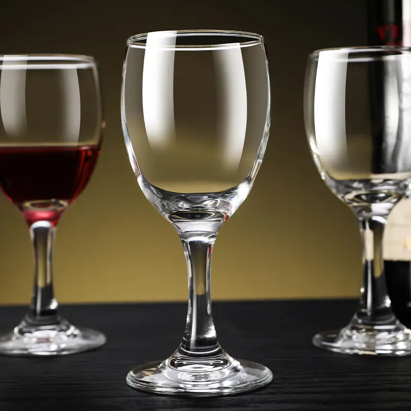 Grosir gelas 130 ml diproduksi dekorasi dapur rumah gelas bening perlengkapan minum pernikahan cangkir gelas anggur